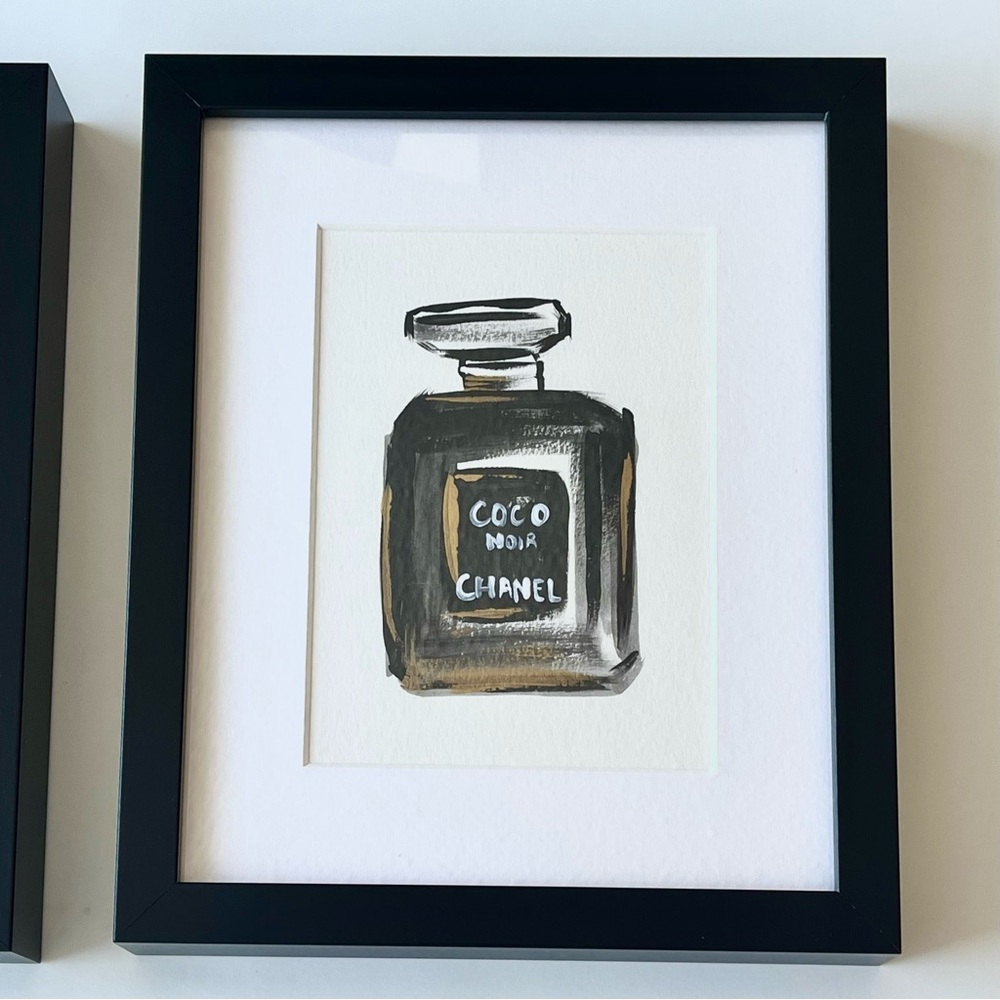 Framed CHANEL Black and Gold Art Set - Picture 2 of 3
